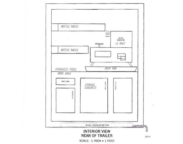 Shaved Ice Trailers Floor Plan